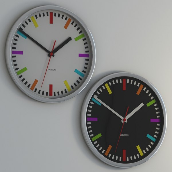 karlsson rainbow wall clock 3d max