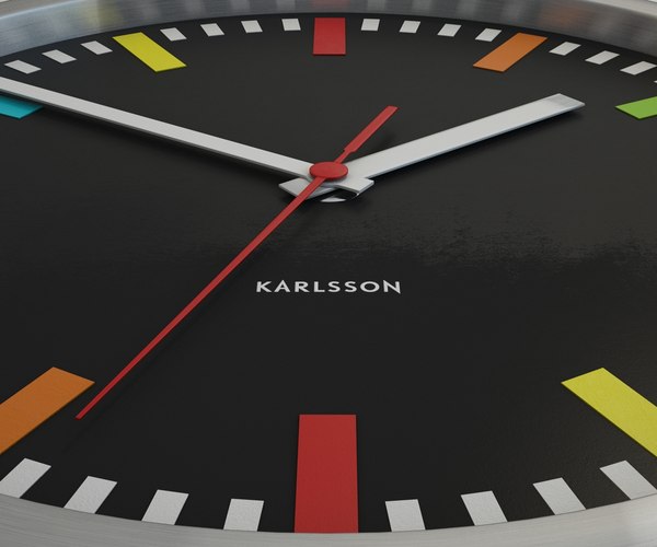 karlsson rainbow wall clock 3d max