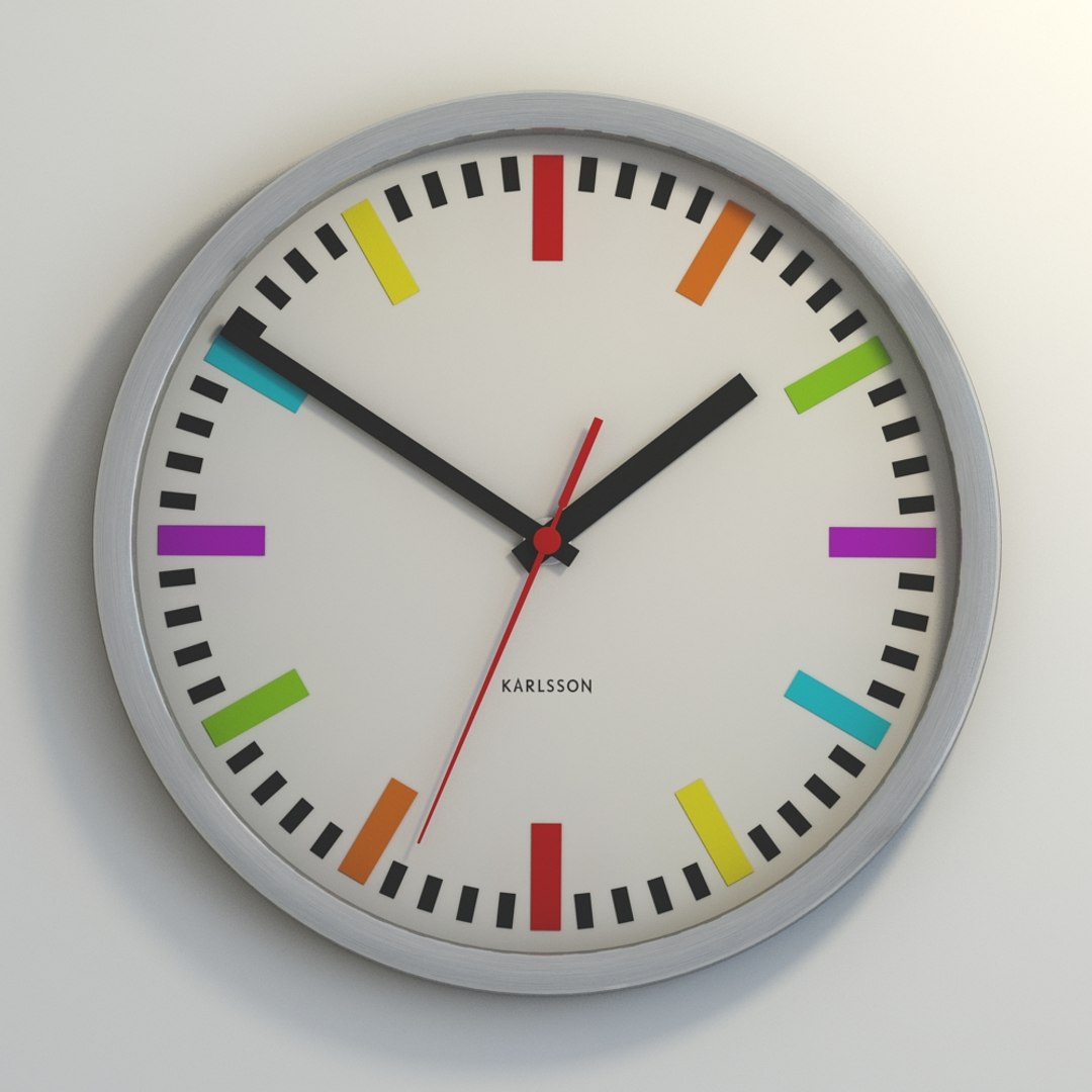 Karlsson Rainbow Wall Clock 3d Max