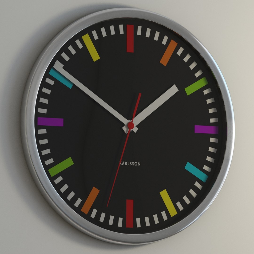 Karlsson Rainbow Wall Clock 3d Max