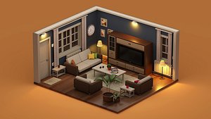 Isometric Room 3D model