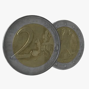 3d model 2 euro coin germany