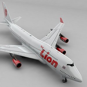 boeing 747 thai lion 3D model
