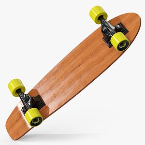 3D Longboard Skateboard model
