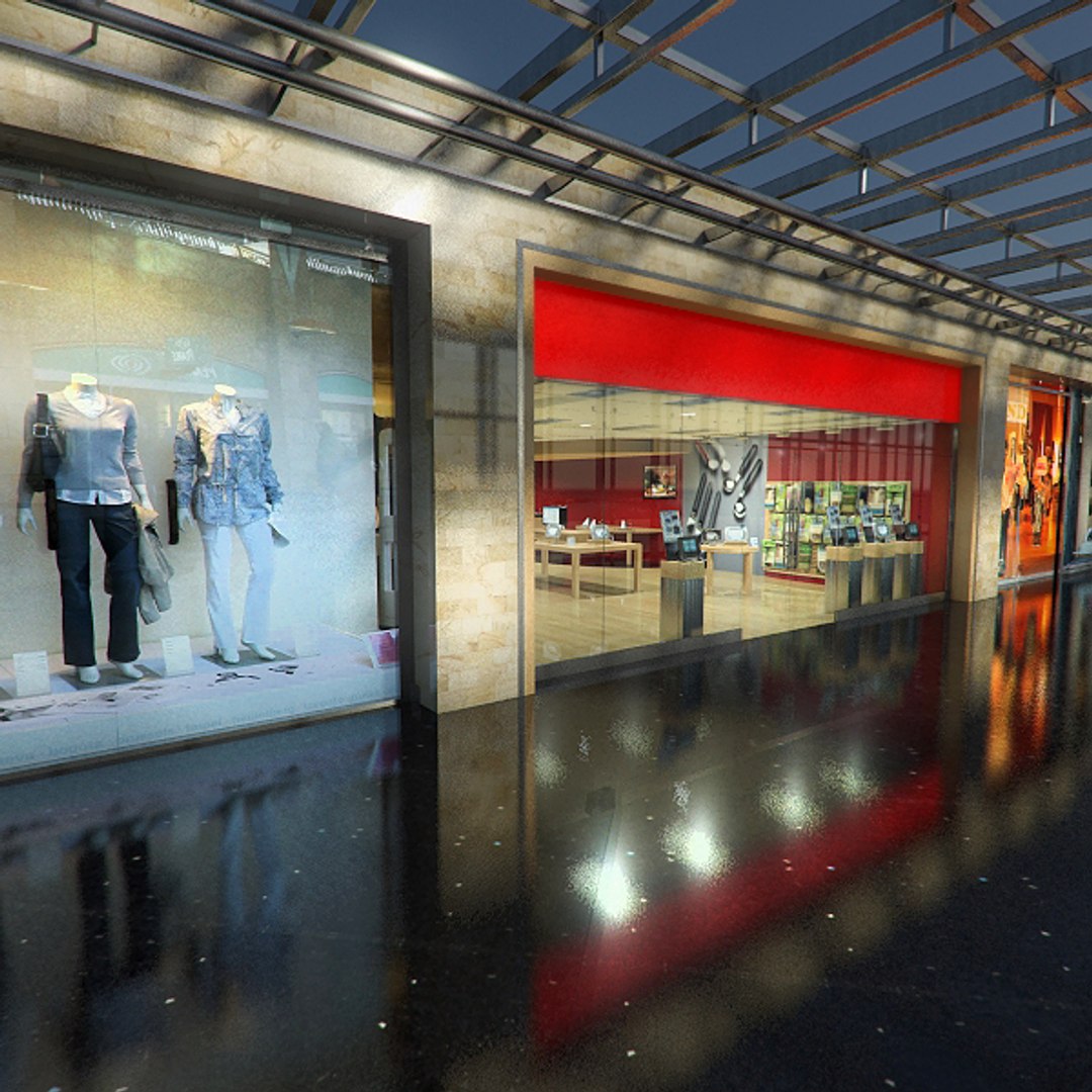 Retail Store Shopping 3d Model