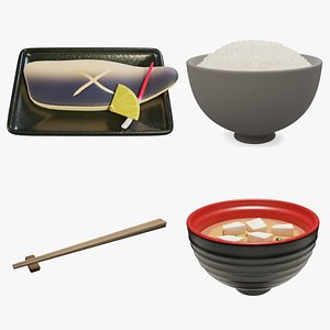 3D model Japanese Food Collection