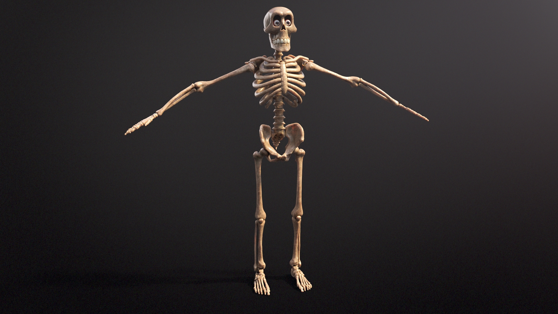 cartoon skeleton body