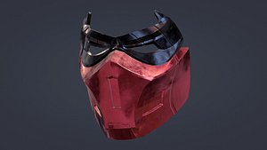Assassin Red Hood Mask 3D print model 3D