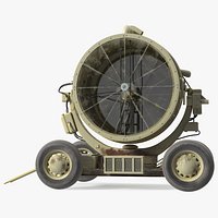 Wheeled Military Searchlight Old Rigged
