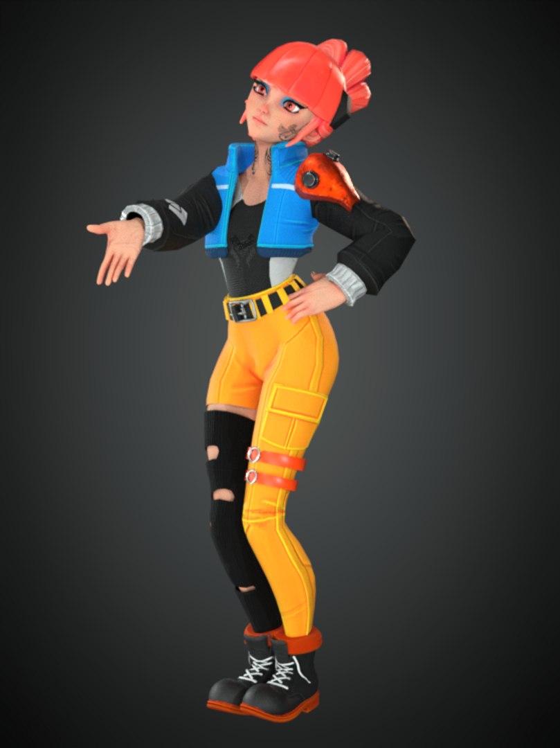 Cartoon Rigged Cute Dance Girl-Freya Character 3D Model 3D Model ...