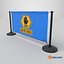 Barrier Banner Stand Warning Sign Game Ready