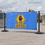 Barrier Banner Stand Warning Sign Game Ready