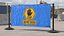 Barrier Banner Stand Warning Sign Game Ready