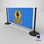 Barrier Banner Stand Warning Sign Game Ready