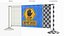 Barrier Banner Stand Warning Sign Game Ready