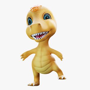 Cartoon dino  rigged