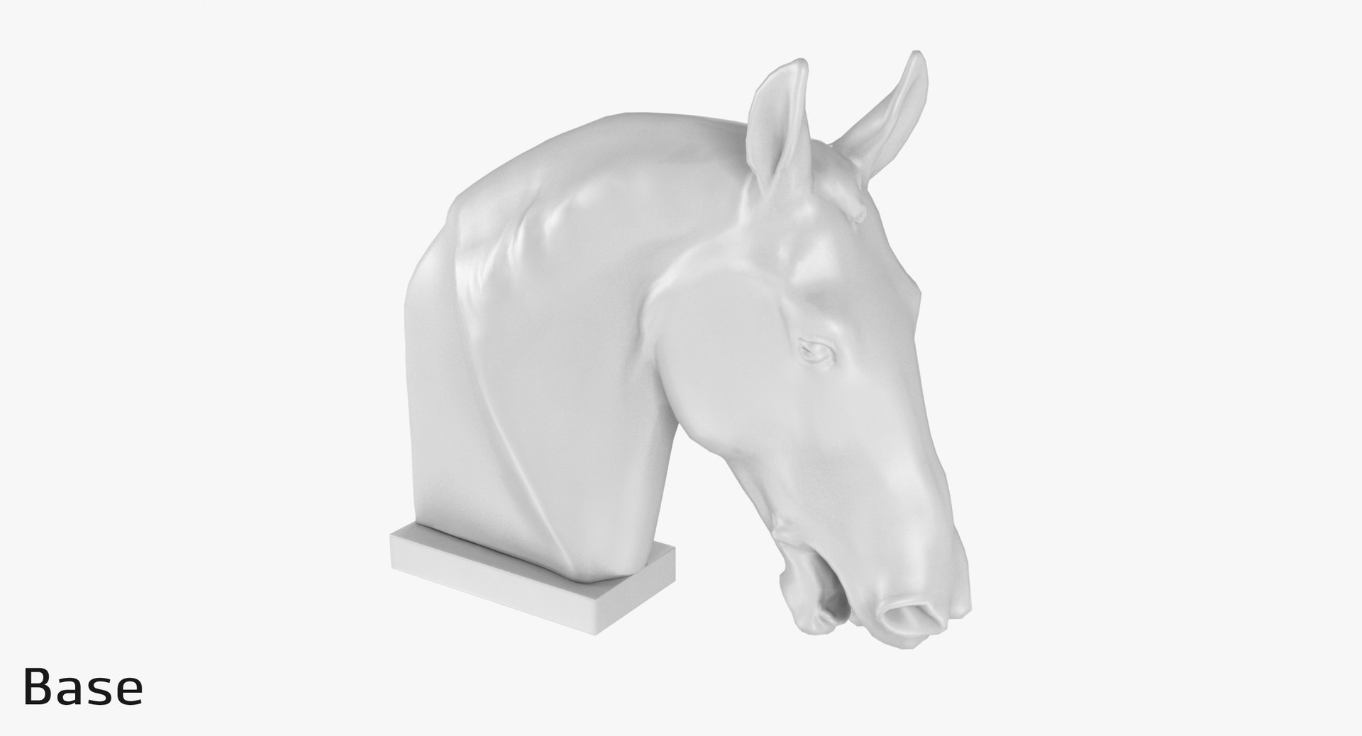 3D horse head sculpture model TurboSquid 1482402