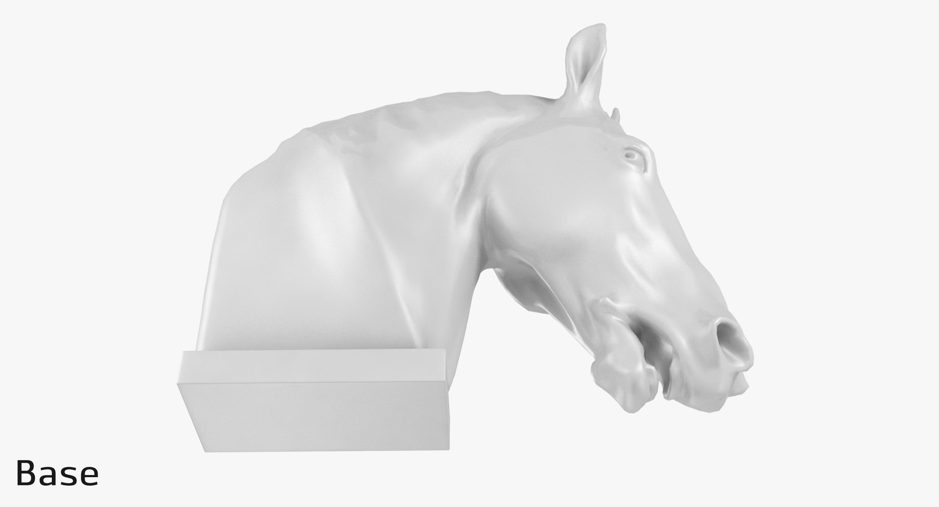 3D horse head sculpture model TurboSquid 1482402