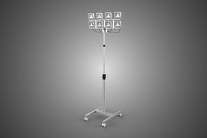 PORTABLE ROLLING STAND POLE TOWER LIGHT EIGHT 8 LAMP LED SQUARE 3D model
