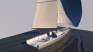3d yacht sailing zugsailing blue