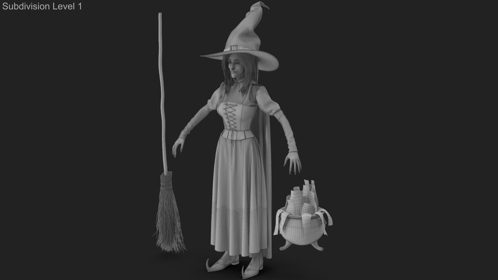 3D Witch 14 https://p.turbosquid.com/ts-thumb/po/E3Cjiq/sv/wireframe_01/jpg/1700717801/1920x1080/fit_q87/cffbb4371192db2a4dd95ef3a4a0de9c59c27fab/wireframe_01.jpg