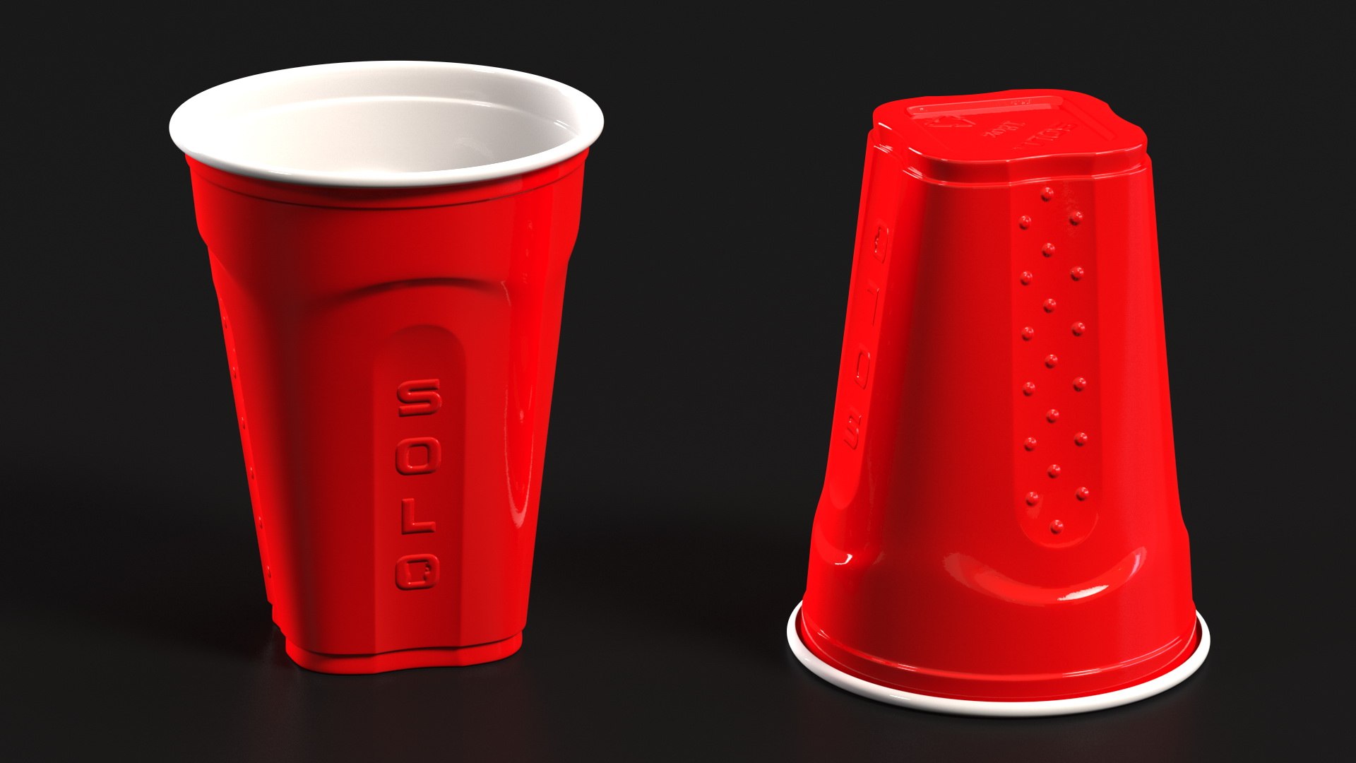 Solo Squared Plastic Bowl Red 3D Model $19 - .3ds .blend .c4d .fbx