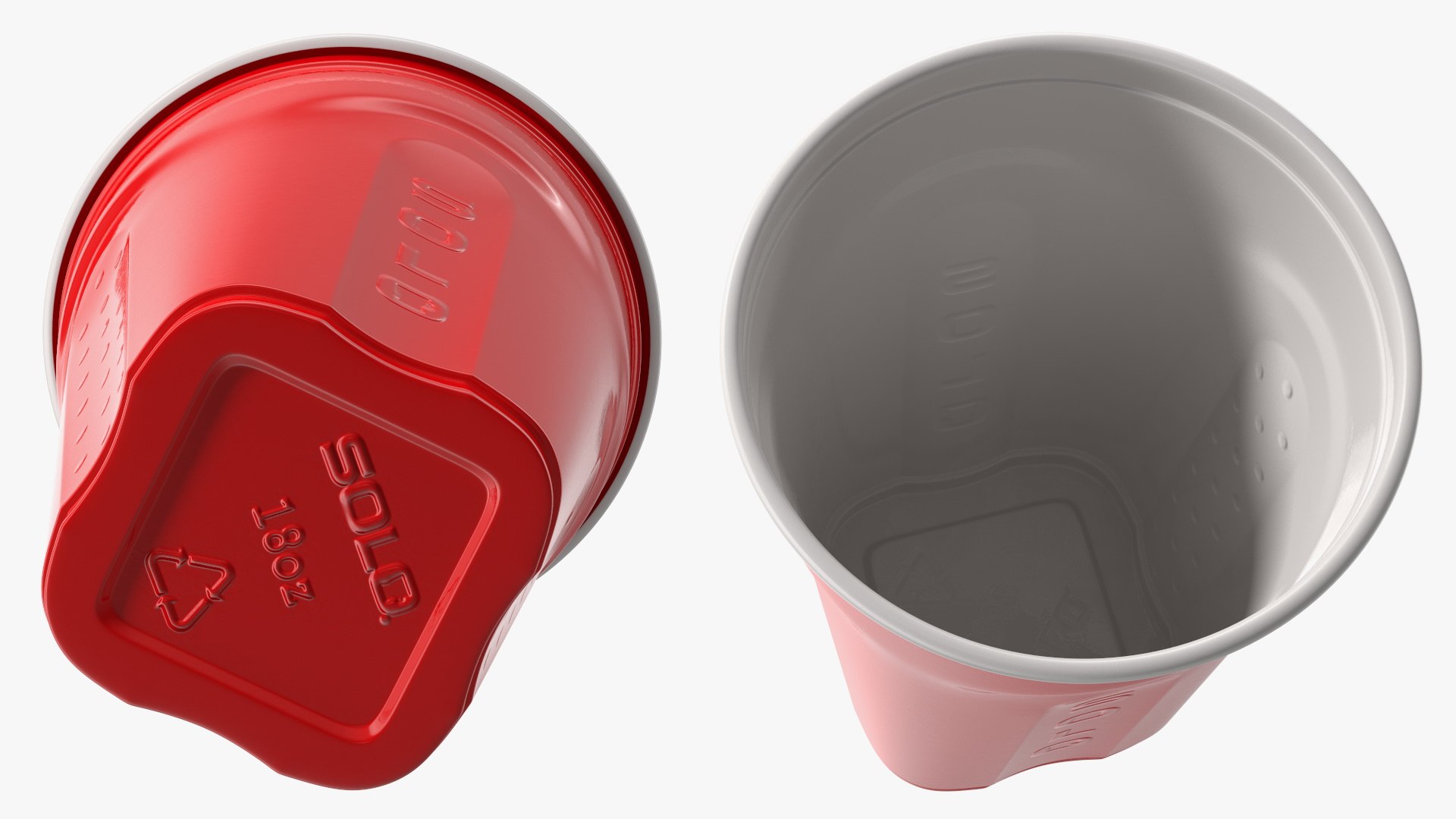 Solo Squared Plastic Bowl Red 3D Model $19 - .3ds .blend .c4d .fbx