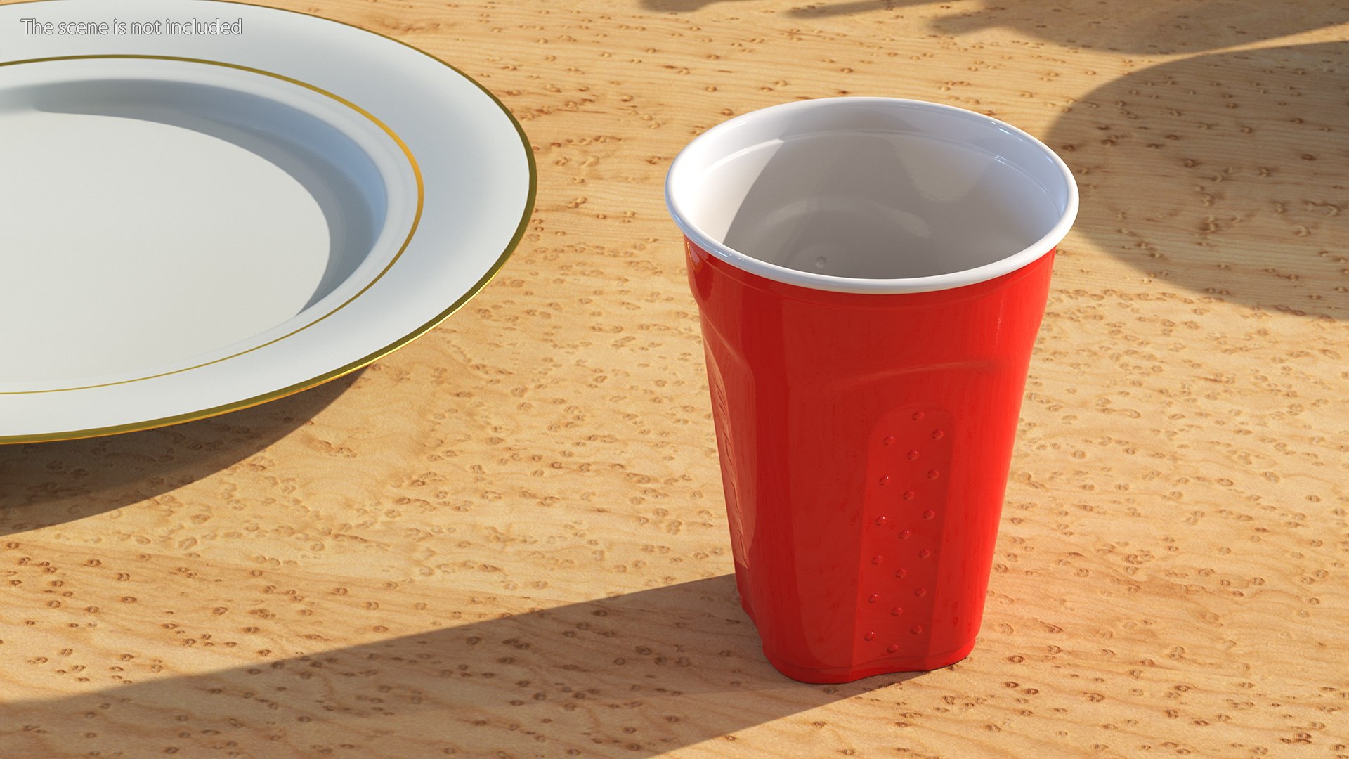 Solo Squared Plastic Bowl Red 3D Model $19 - .3ds .blend .c4d .fbx