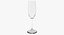 tall flute glass 3D