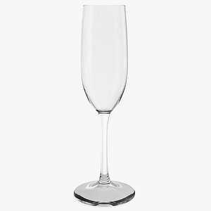 tall flute glass 3D