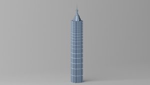 3D Cartoon Shanghai Jin Mao Tower 1 model