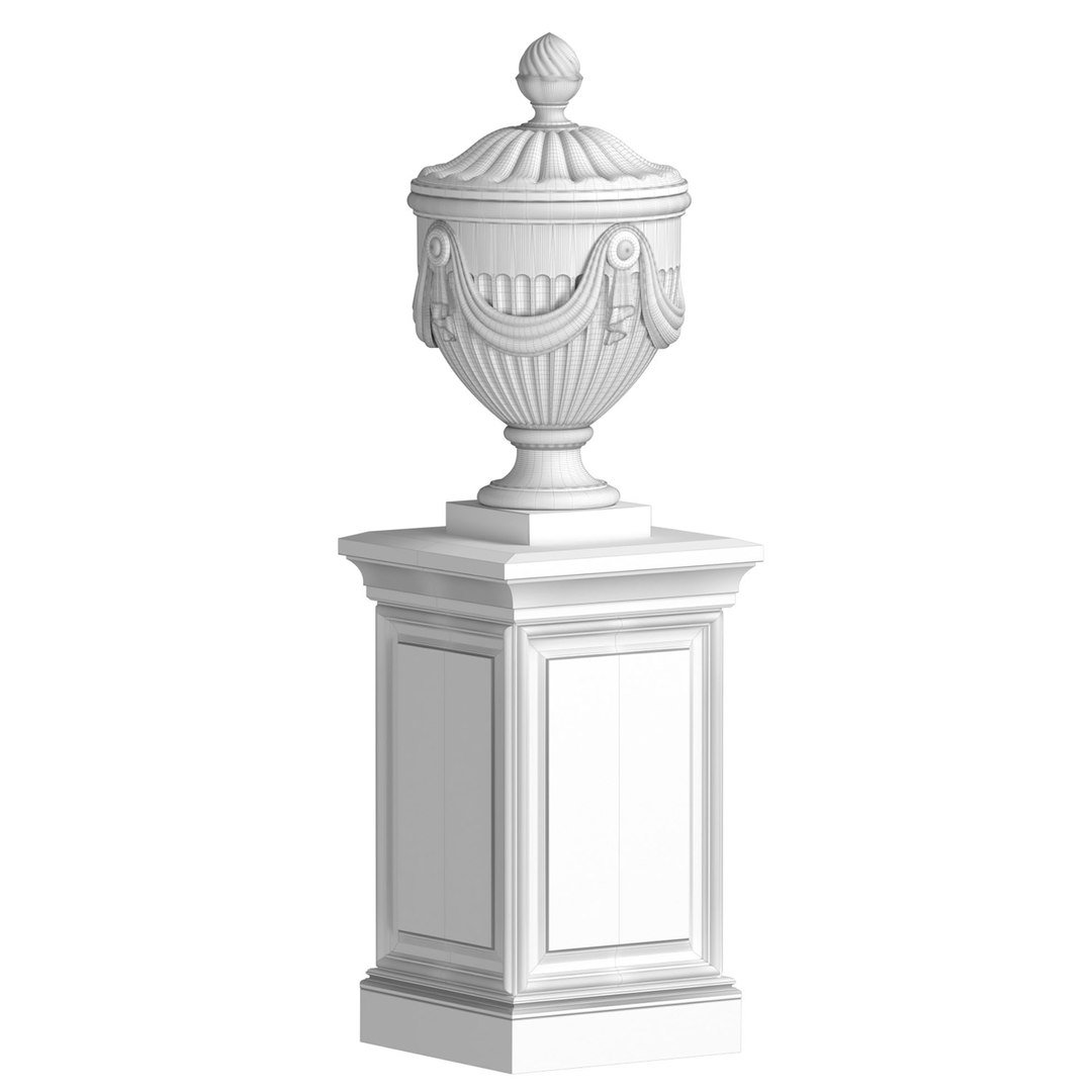 Classic Outdoor Vase 3D Model TurboSquid 2101814