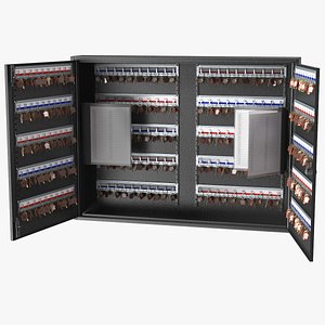 Large Key Cabinet With Keys 3D model