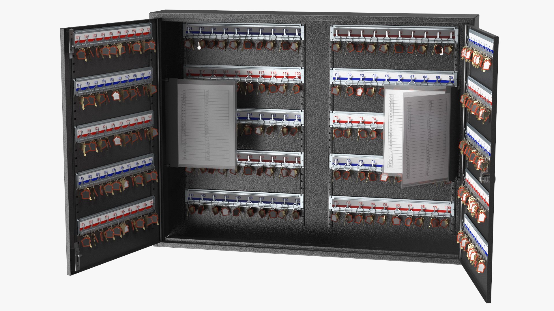 Large Key Cabinet With Keys 3D model preview