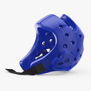Karate Helmet Blue 3D model