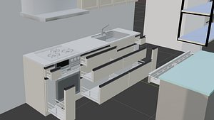 Kitchen Appliance 3D Models Collection for Architectural Visualization 3D model