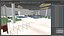 Modern Airport Terminal Interior 3D model