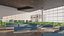 Modern Airport Terminal Interior 3D model