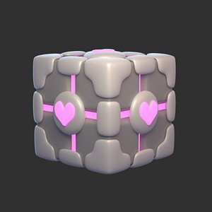PortalHeartCube 3D model