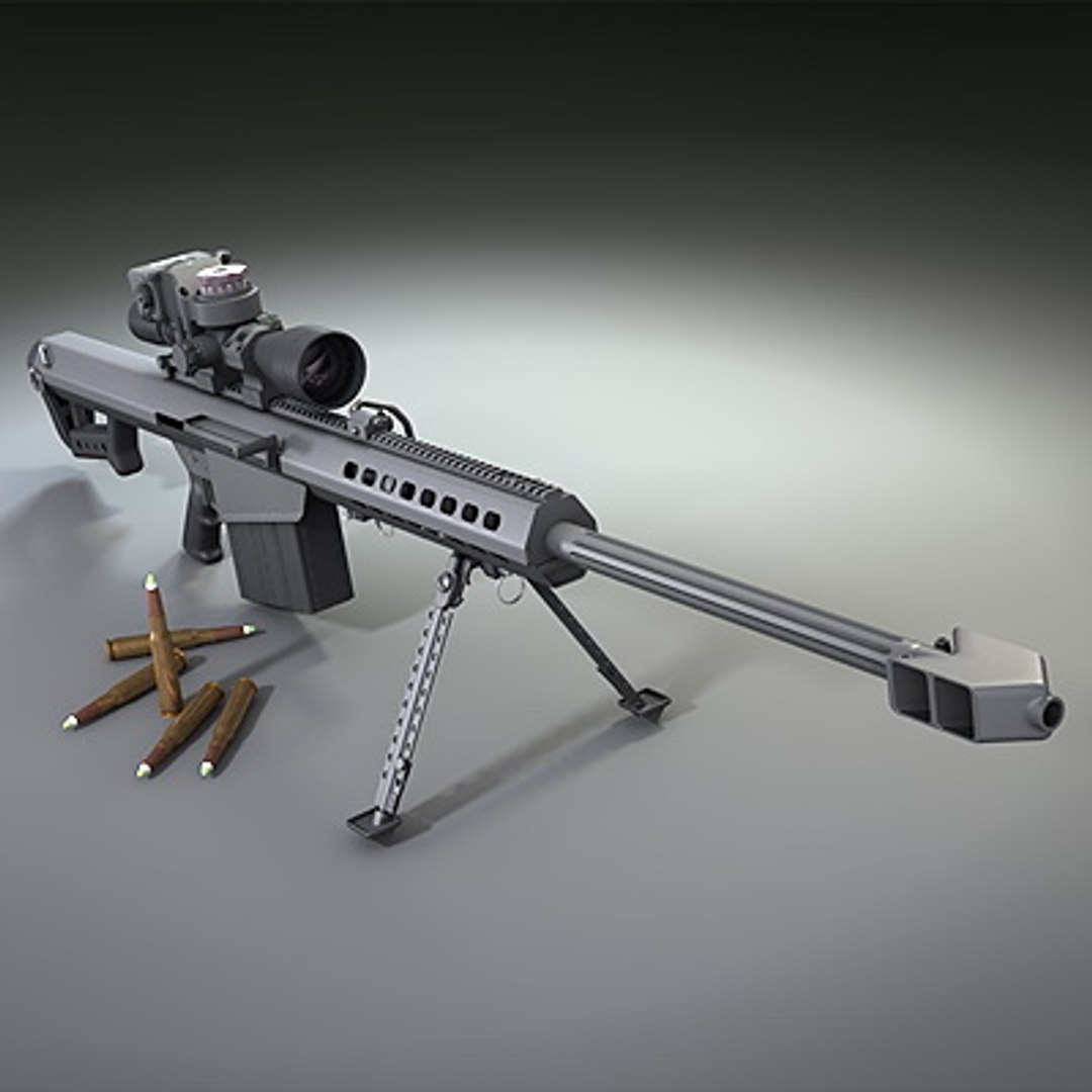 Barrett M107 Rifle 3d Max