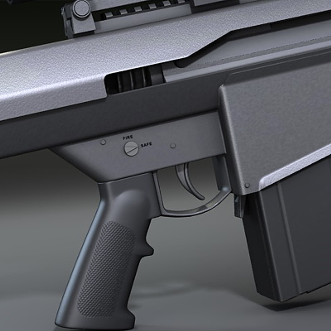 Barrett M107 Rifle 3d Max