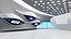 Futuristische Ausstellung Exterieur und Interieur
