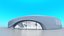 Futuristische Ausstellung Exterieur und Interieur