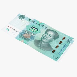 3D Chinese 50 Yuan 2019 Banknote