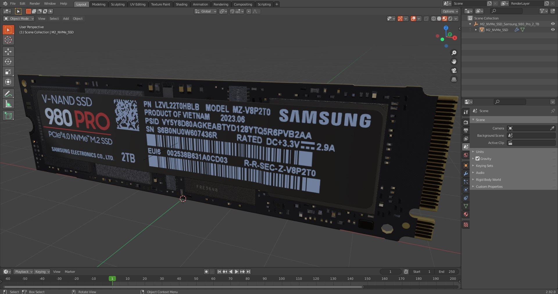 M2 NVMe SSD Samsung 980 Pro 2 TB 3D model https://p.turbosquid.com/ts-thumb/po/afUbAq/nK/m2nvmessdsamsung980pro2tb3dmodel022/jpg/1698541428/1920x1080/fit_q87/81c8b254d9572ac3c6f870f2ad3e1f7afc69d029/m2nvmessdsamsung980pro2tb3dmodel022.jpg