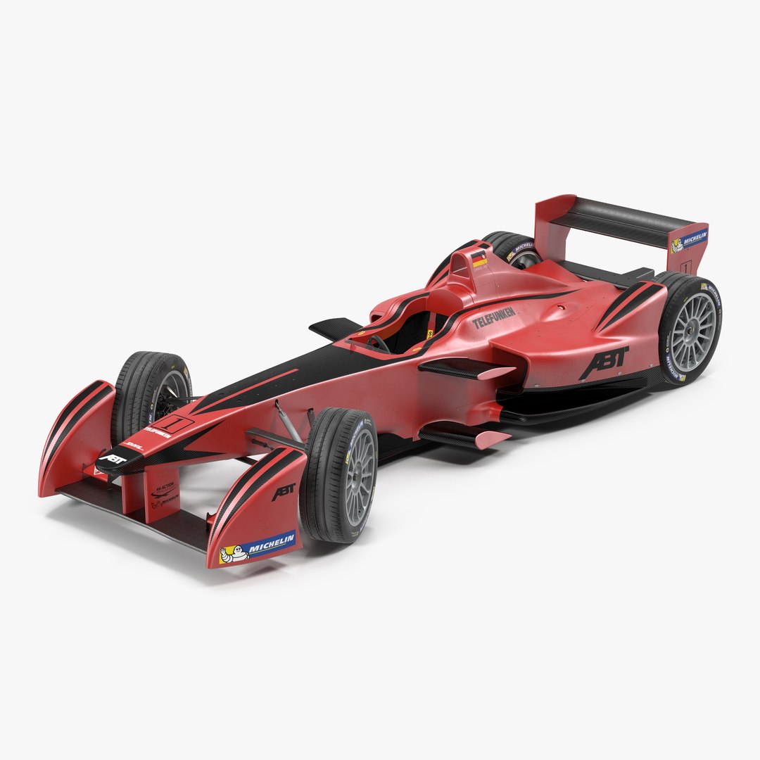 Formula E Race Car ABT Rigged 3D Model 3D model preview
