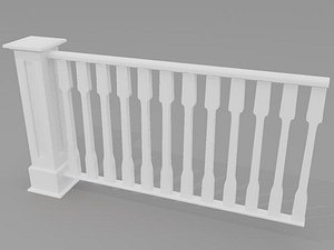 handrail railing 3d max