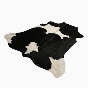Cowhide animal skin rug