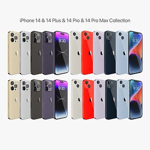 3D model iPhone 14- 14 Plus - 14 Pro -14 Pro Max Collection