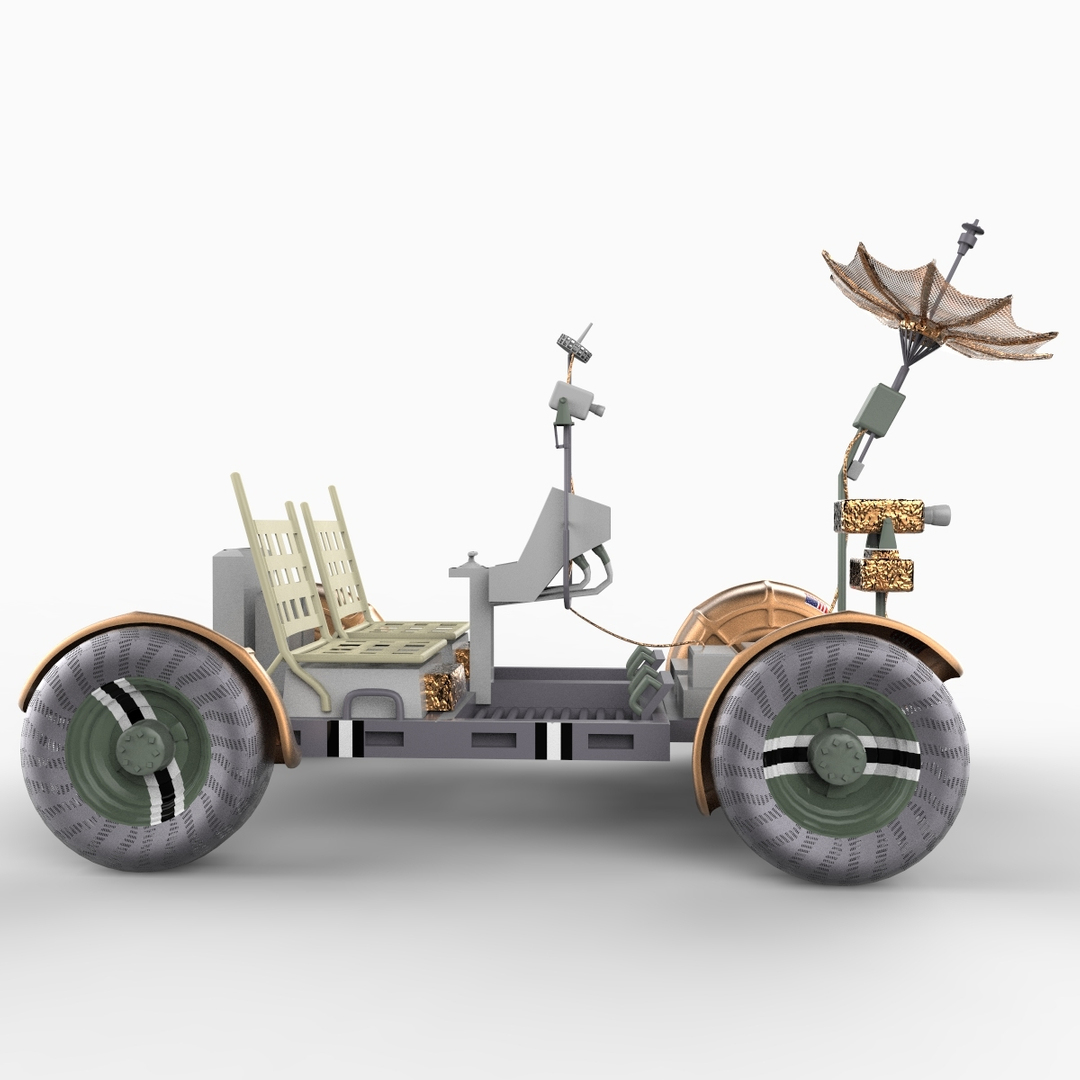 apollo lunar rover vehicle 3d model